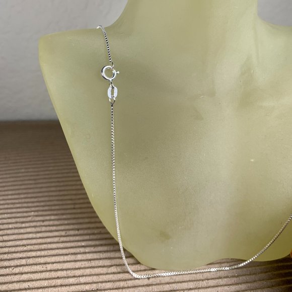 NEW 24" Real Silver 1mm 019 Box Chain - Picture 3 of 6